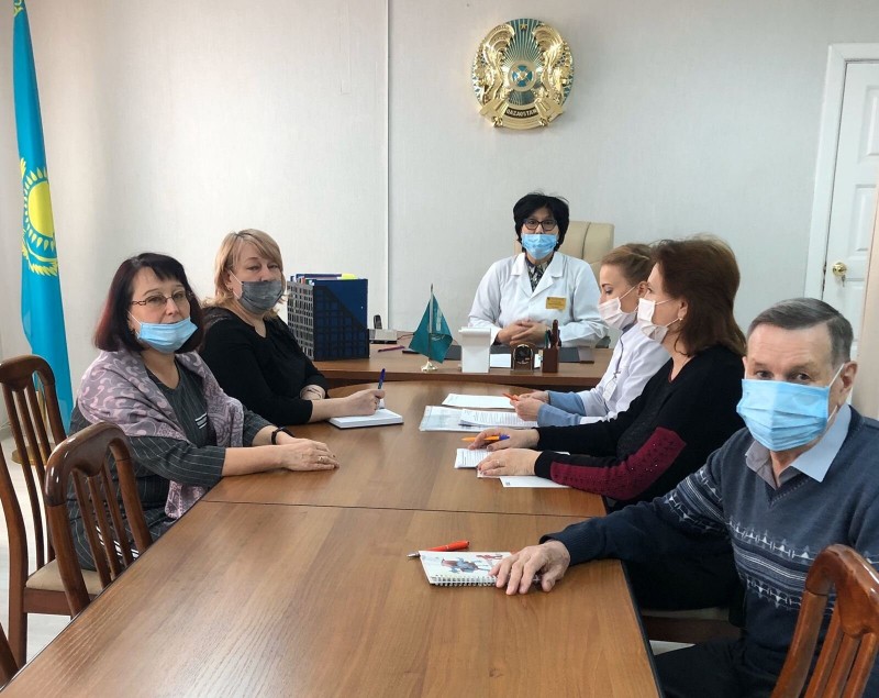 Working meeting at the AIDS Center of the North Kazakhstan region