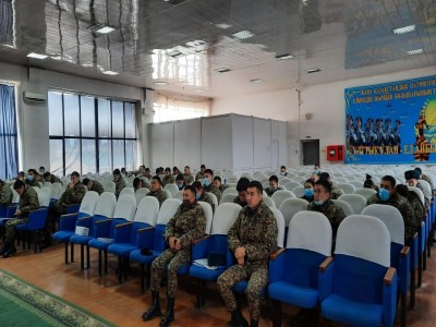 Meeting in the military unit of Taldykorgan