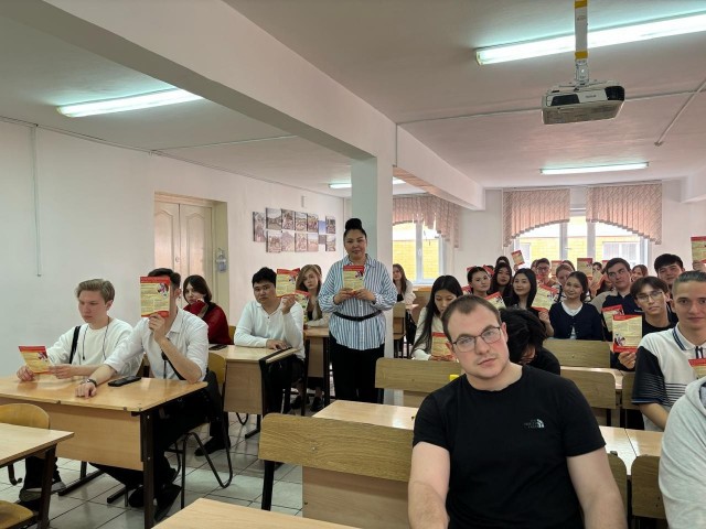 Астана қаласы Еуразиялық гуманитарлық институтының студенттері арасында АИТВ-инфекциясының алдын алу  туралы дәріс